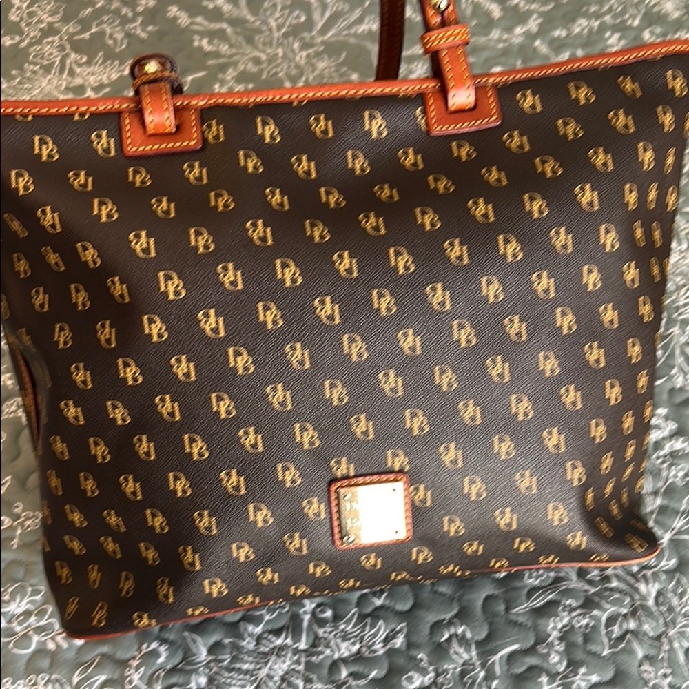 Dooney & Bourke Brown Tote Bag With Dust Bag.